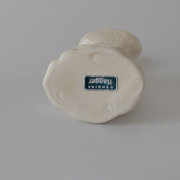 Vintage Mid-Century Haeger White Colonial Woman With Basket Planter 7.5" Tall - Picture 11 of 11